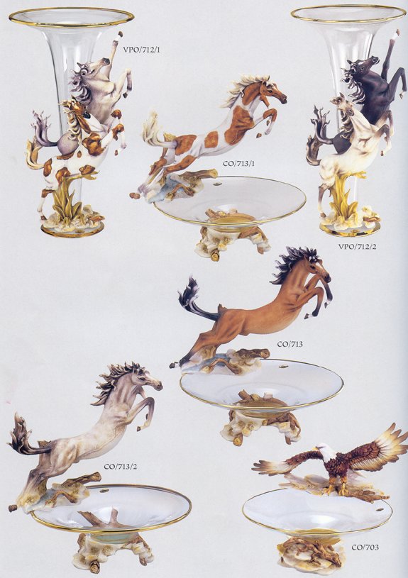 Cevik - Gleaming Glassiness - Fantasy Gifts - Animals Collection - Horses / Eagles