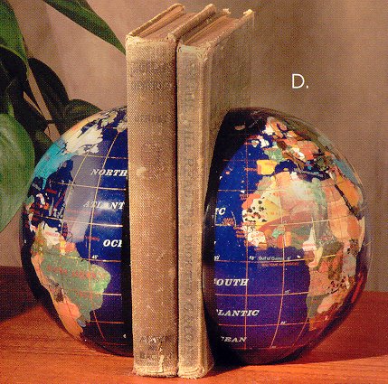 Jere Wright Global - Jeweler Quality Gemstone Globes - Bookends Globes