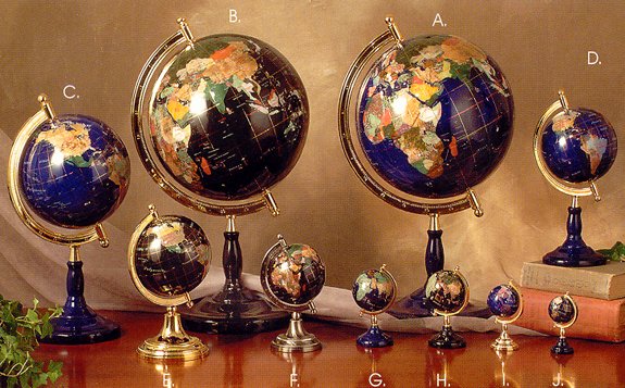 Jere Wright Global - Jeweler Quality Gemstone Globes - Classic Globes