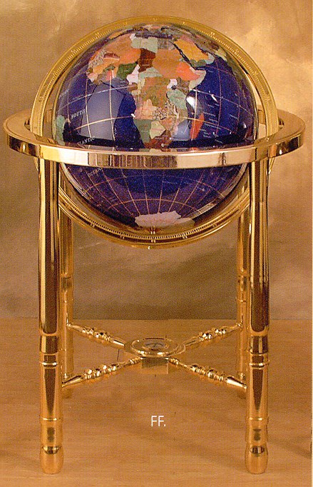 Jere Wright Global - Jeweler Quality Gemstone Globes - Floor Globes