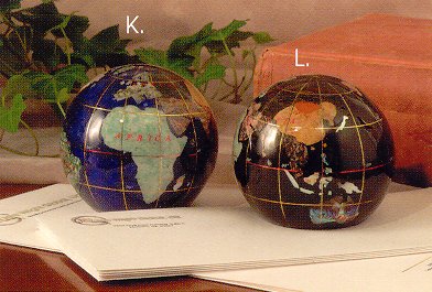 Jere Wright Global - Jeweler Quality Gemstone Globes - Paperweight  Globes