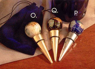 Jere Wright Global - Jeweler Quality Gemstone Globes - Wine Bottle Stopper Globes